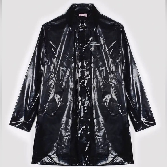 Palm Angels Black waterproof Raincoat 48 S - Picture 12 of 16
